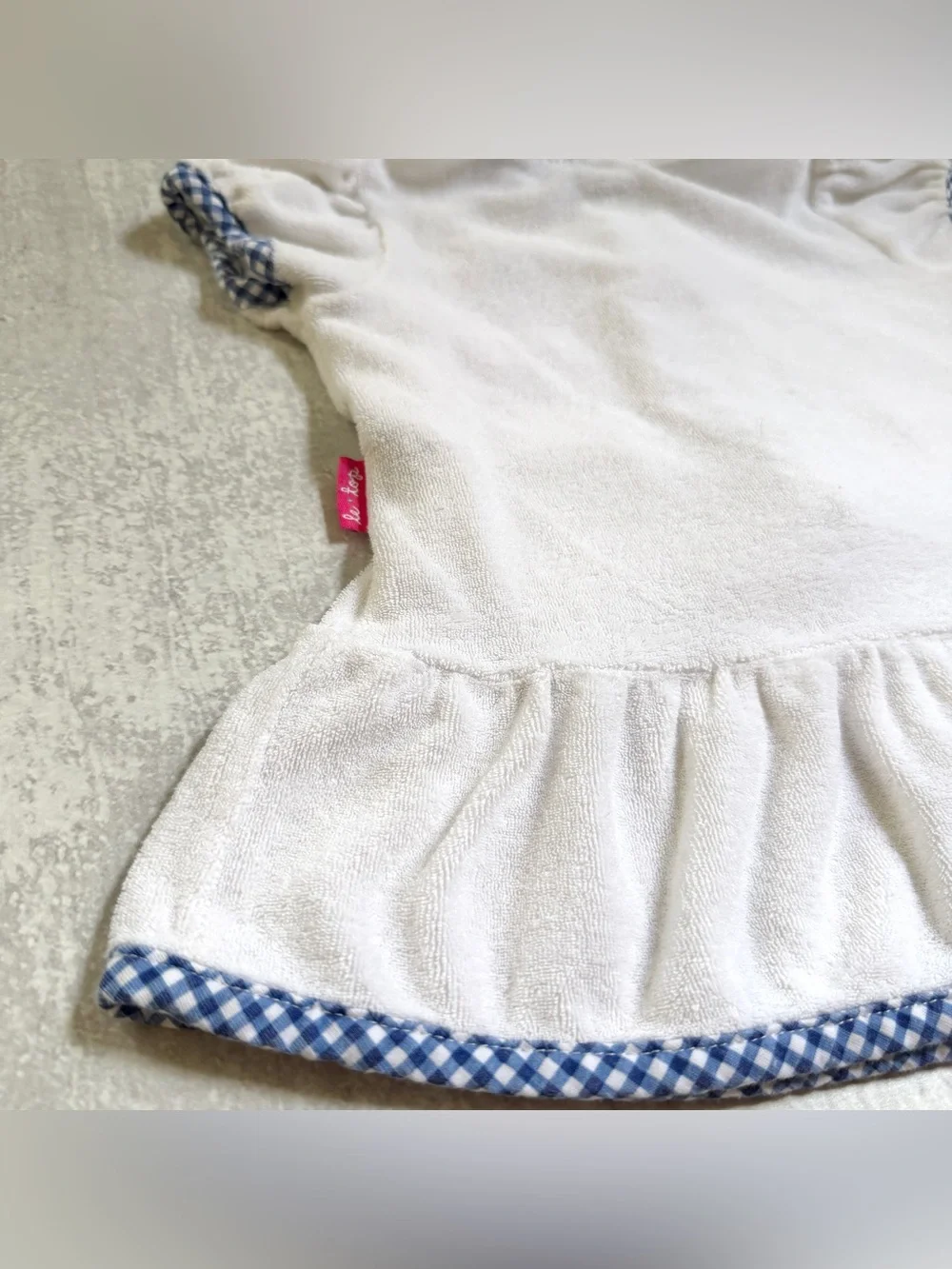 18M⚓️ Le Top Nautical Gingham Sailboat Stripe Swimsuit & Matching Terry Coverup